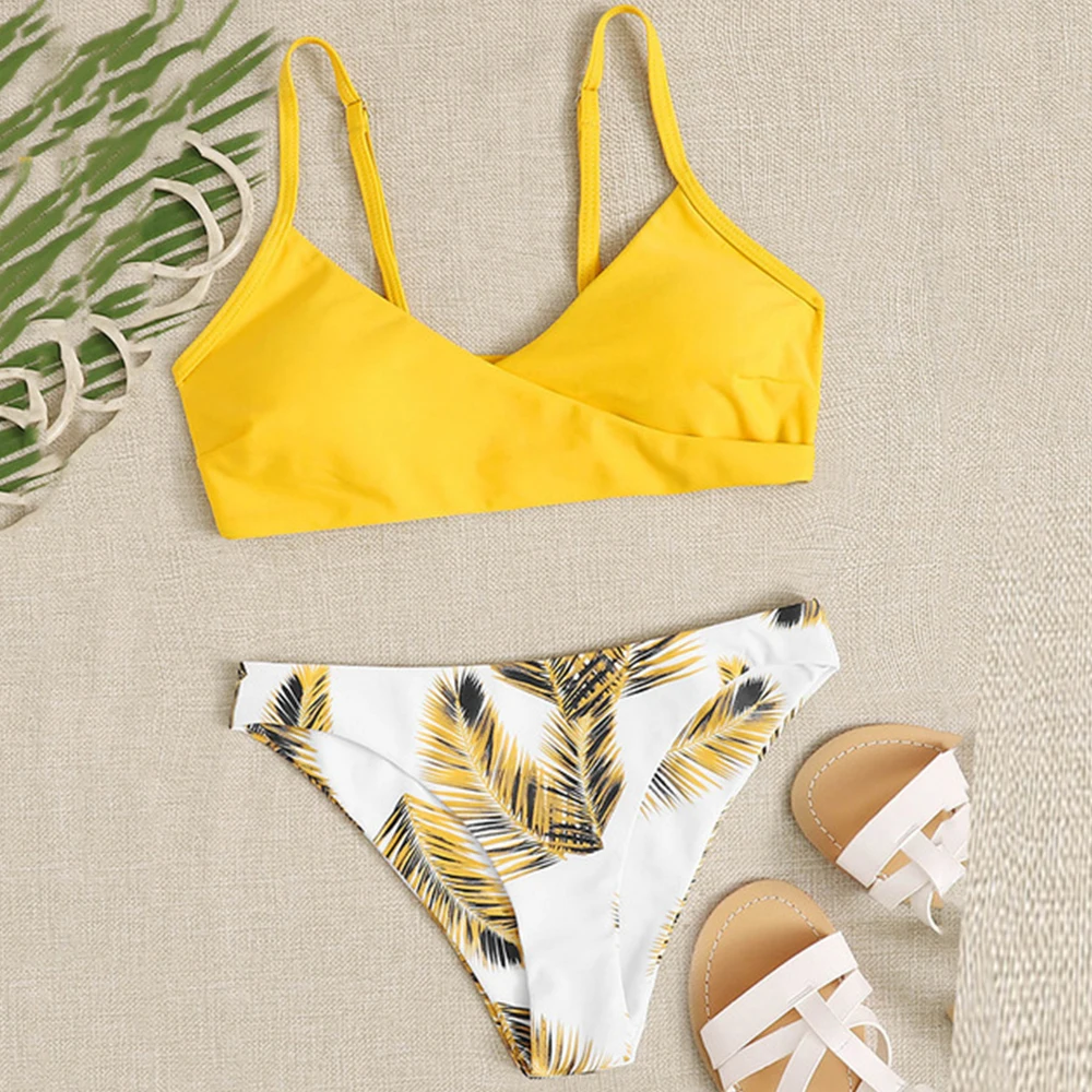 Бандажный купальник RXRXCOCO Женский бразильский бикини комплект купальный костюм с