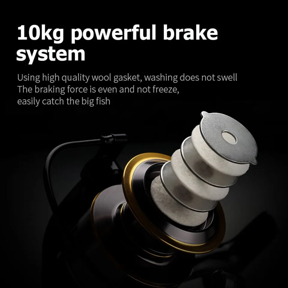 Новинка 1000 7000 Рыболовная катушка Max Drag Prowe 10 кг Катушка для рыбалки