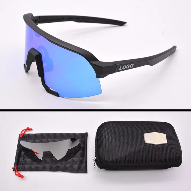 S3 Outdoor Sports Cycling Sunglasses 100 MTB Mountain Bike Cycling Goggles UV400 Peter Men Bicycle Glasses 3 lens Unisex Eyewear - Цвет: 5