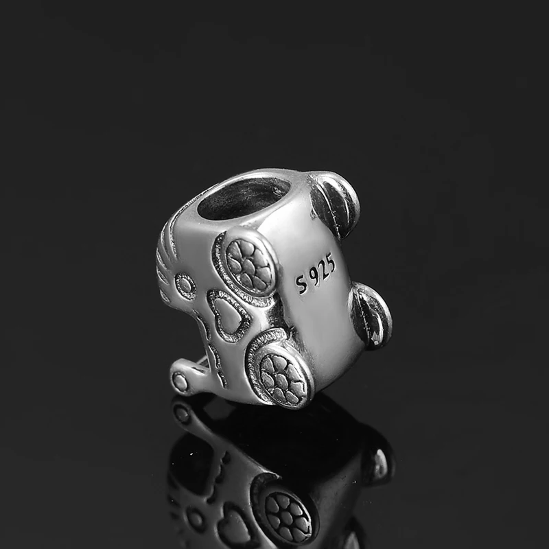 Шарм-бусина из серебра 925 пробы в виде коляски | Украшения и аксессуары