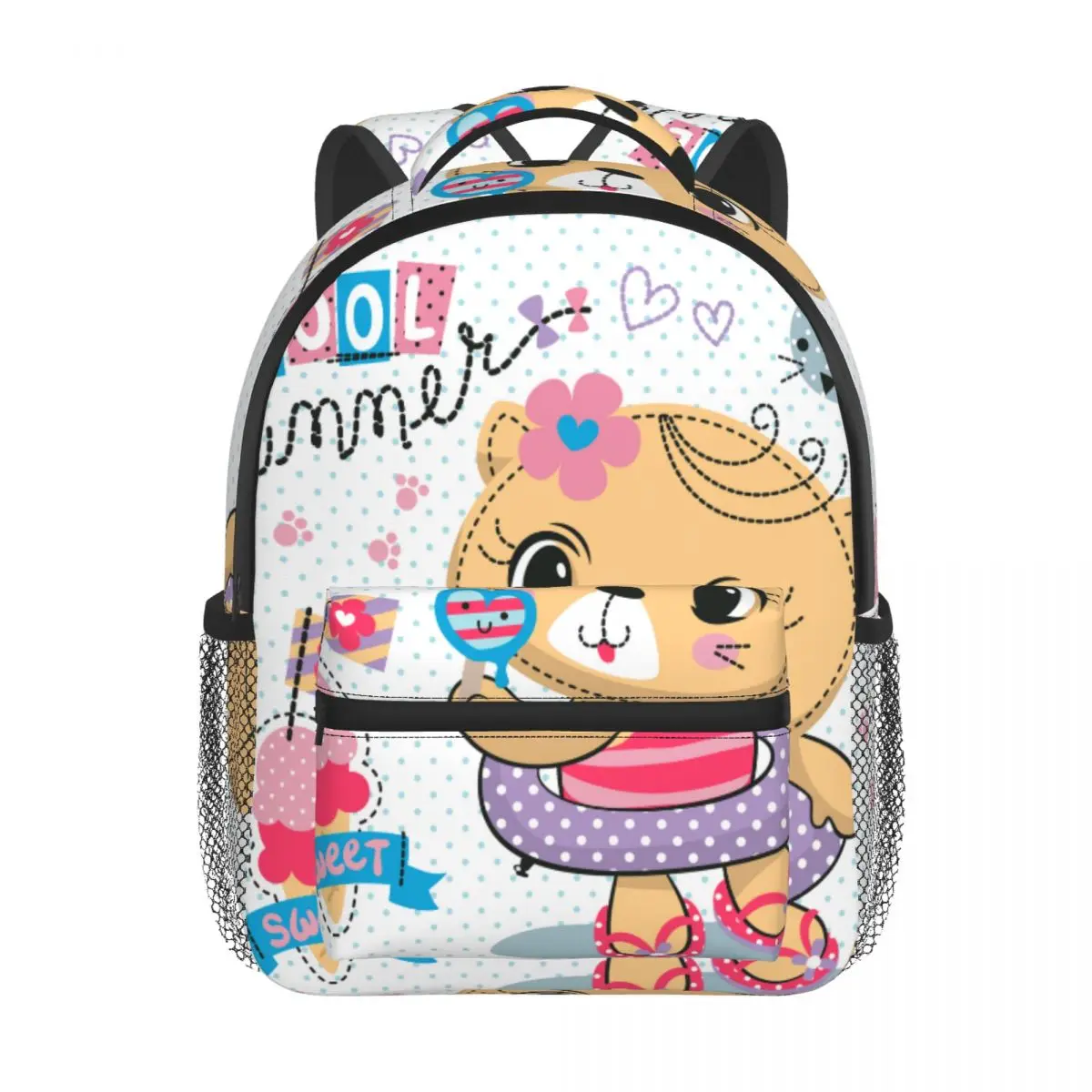 Cartoon Cat In Rubber Ring Baby Backpack Kindergarten Schoolbag Kids Children School Bag