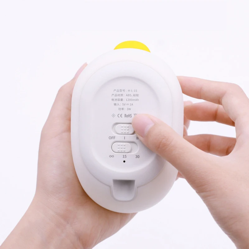 Мультяшный светодиодный ночник в виде утки силиконовый сенсорный светильник