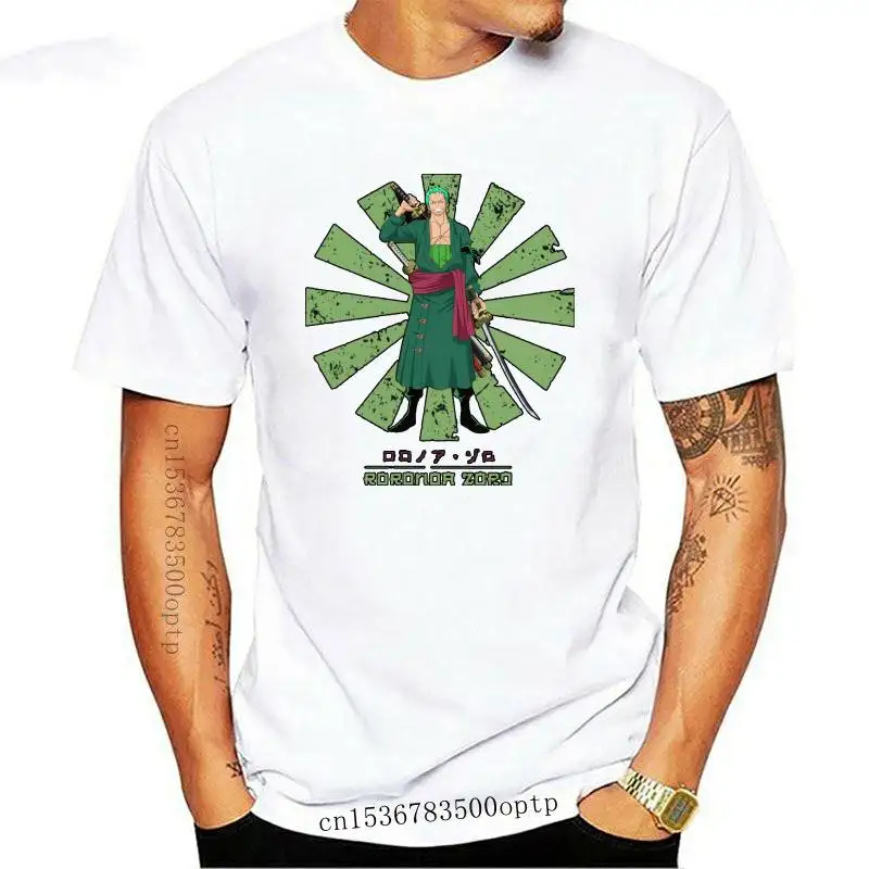 

New Fashion Retro Roronoa Zoro Tshirt Men Short Sleeves Leisure Japanese Anime Shirt One Piece Tee O-neck T-shirt Merchan