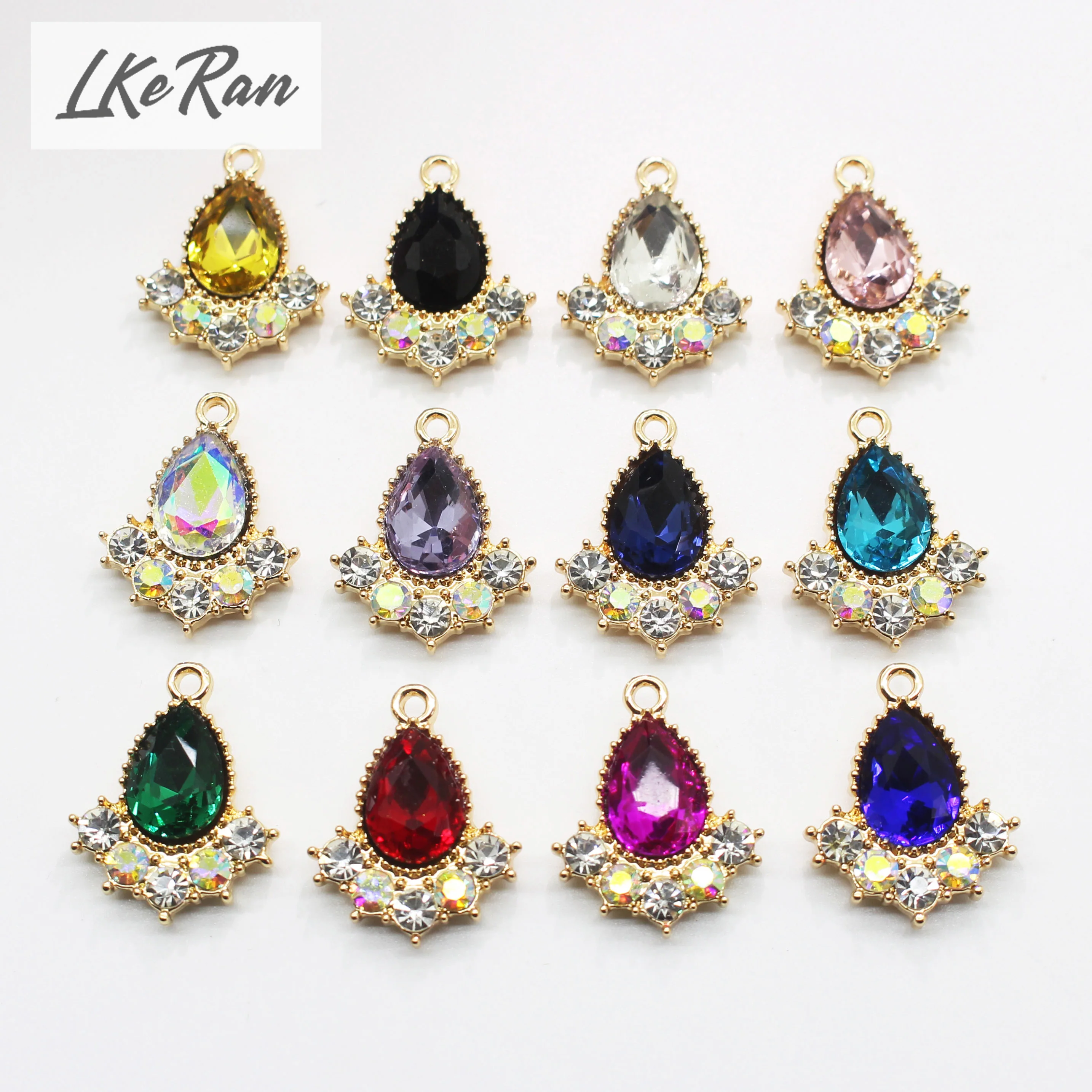 

14 Colors NEW Pendant Button 19*15mm DIY Handmade Accessories Diamond button Handmade decorations Crafts button For 10Pc Can Mix