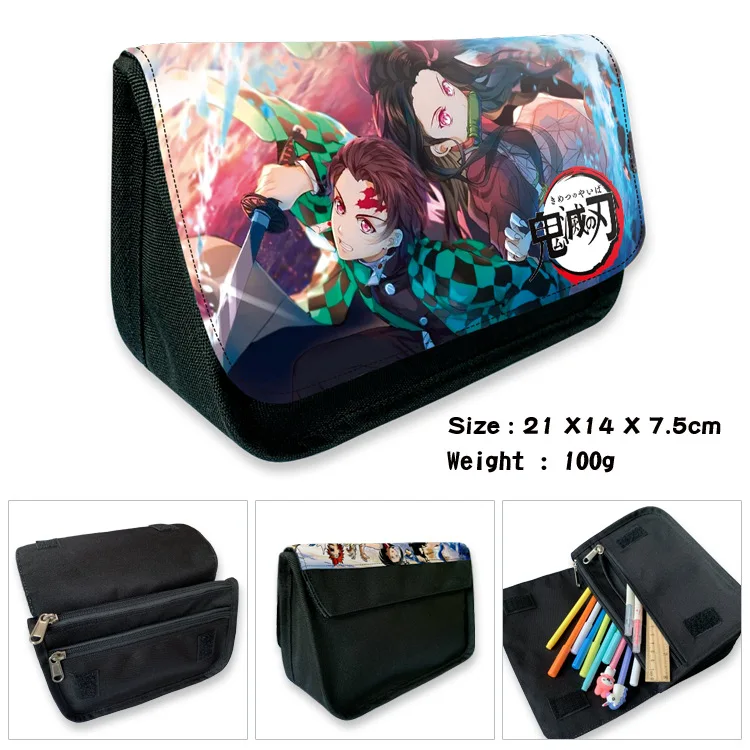 

Demon Slayer Large CapacityStationery Storage Cartoon Wallet Office Supplies Multi Functional Storage Bag Kamado Tanjirou Kamado