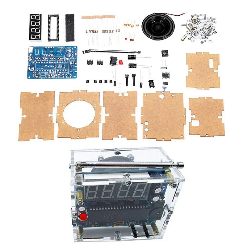 TEA5767 DC 4 5 V Diy Мини цифровой FM радио 87MHZ 108MHZ 2W 8ohm спикер электроники совместимые