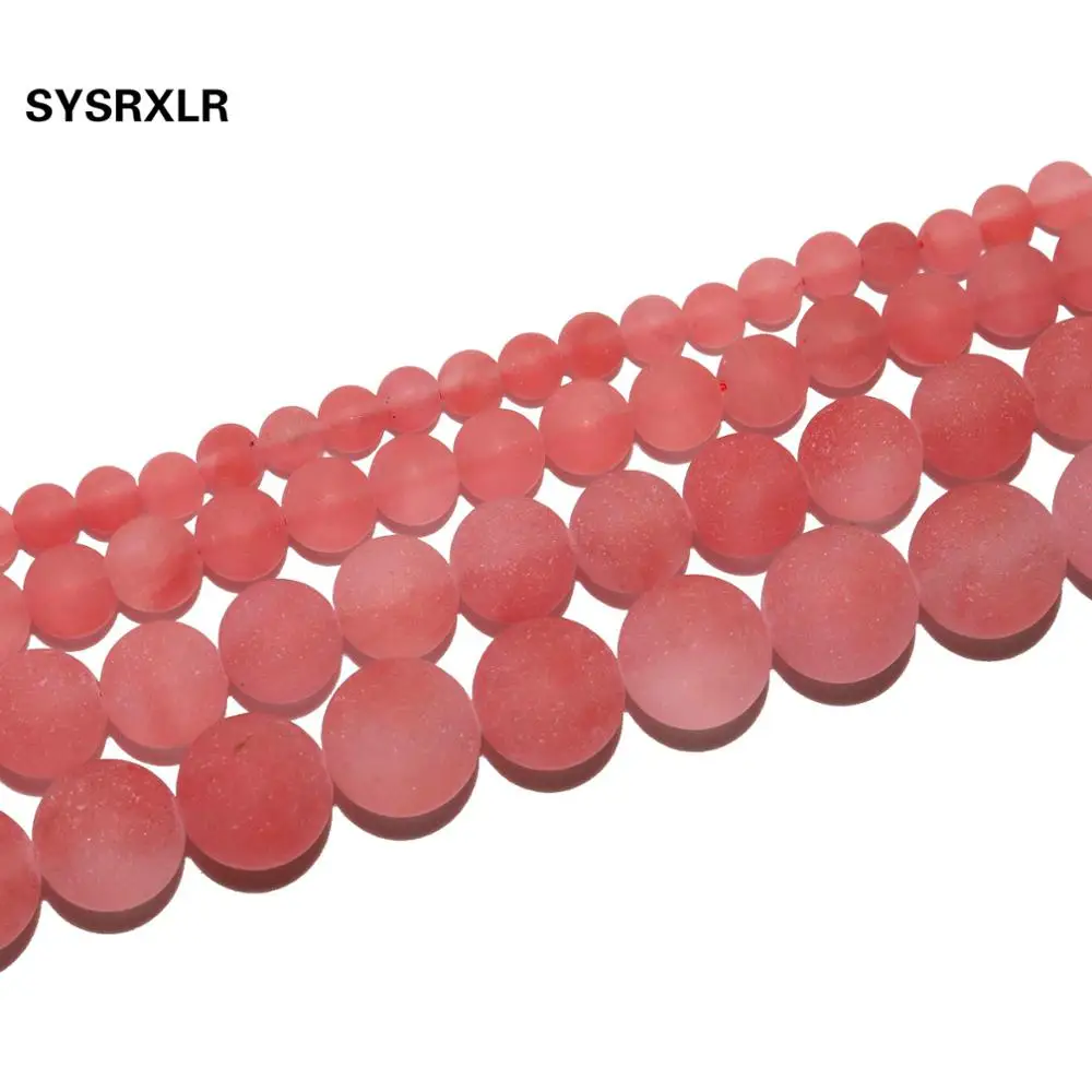 С тусклой полировкой матовый Натуральный камень Красного арбуза с украшением в