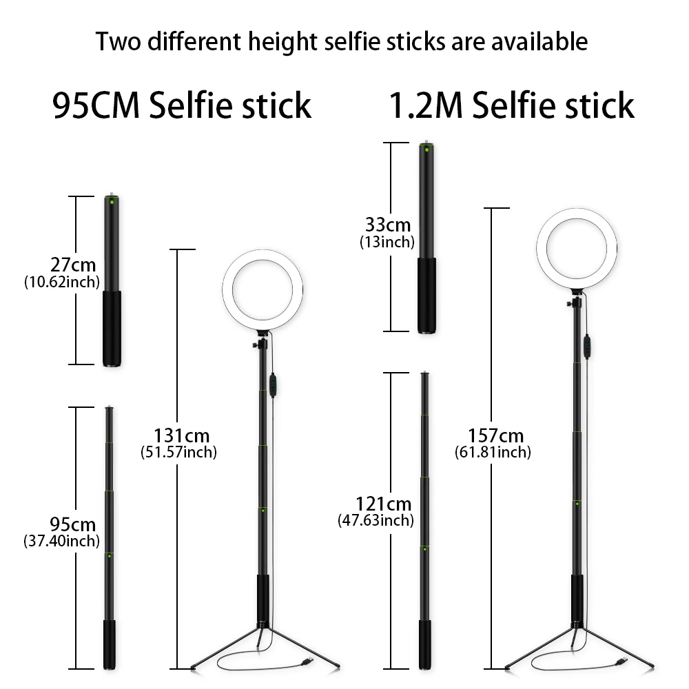 Светодиодный светильник кольцо с держателем для телефона Настольный Штатив