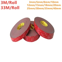 33mroll truck car paste acrylic foam double sided attachment tape adhesive 8mm 10mm 12mm 1518202530mm sticker led strip
