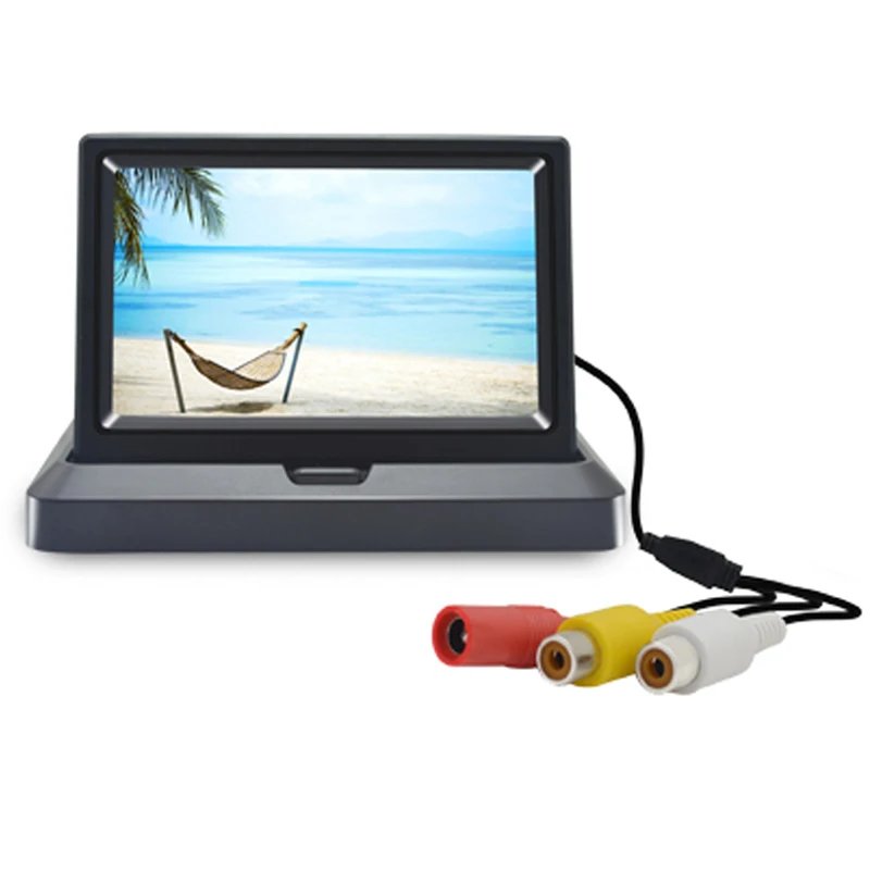 QXNY автомобильные складные мониторы HD видео парковка TFT LCD монитор 4 3 или 5 дюймов