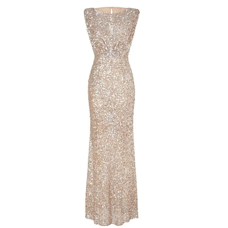 Robe De Soiree Sequined Women 2019 Couture Abendkleider With Crystal Belt Plus Size Rhinestone Beaded bridesmaid dresses | Свадьбы и