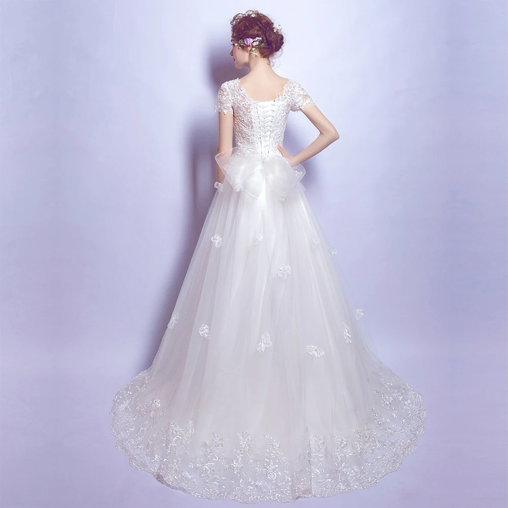 Пляжные свадебные платья с рукавом крылышком 2019 винтажное кружевное элегантное