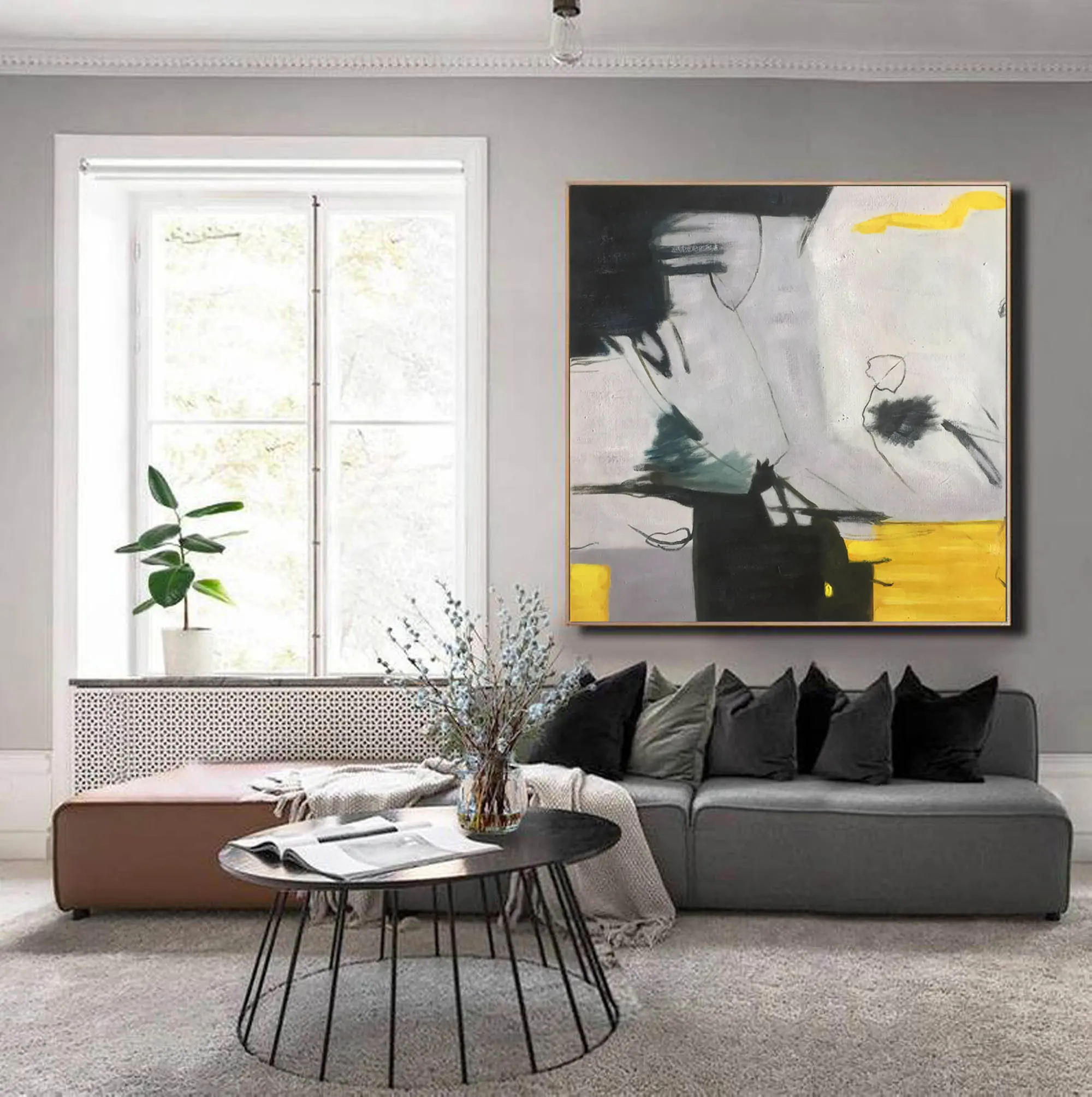 Beste Grote Olieverf Abstract Modern Schilderij Extra Grote Wall Art Hostel Decor Film Voor Muur No Frame Decoratieve Canvas