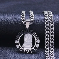 2022 stainless steel ingenieria civl chain necklaces womenmen silver color work statement necklaces jewelry pendentif n8014s06