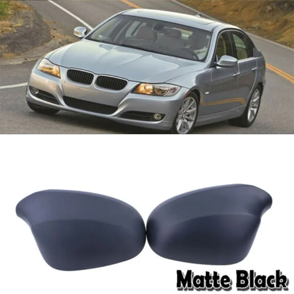 

Arcylonitrile Butadine Styrene 2pcs/Pair Rearview Mirror Cover Cap For 3-Series E90 E91 330i 335i 2008-12