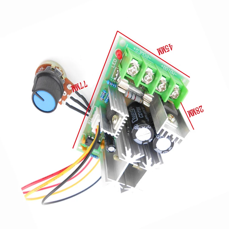DC Motor Speed Regulator 12V 24V 36V 48V High Power Drive Module PWM Controller 20A Current | Обустройство дома