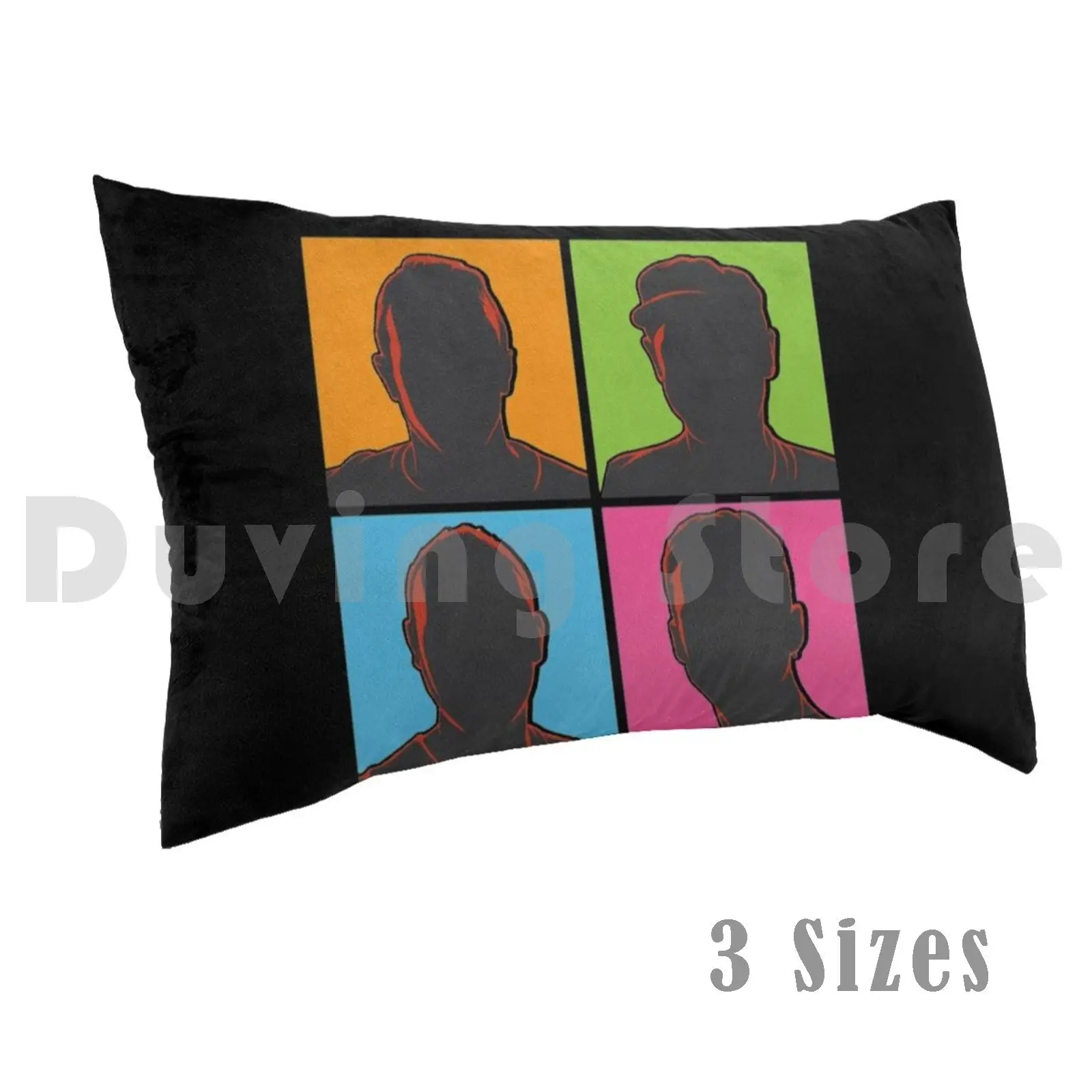 Members Silhouettes Design Pillow Case DIY 50x75 Members Chris Will Guy Berryman Jonny Buckland