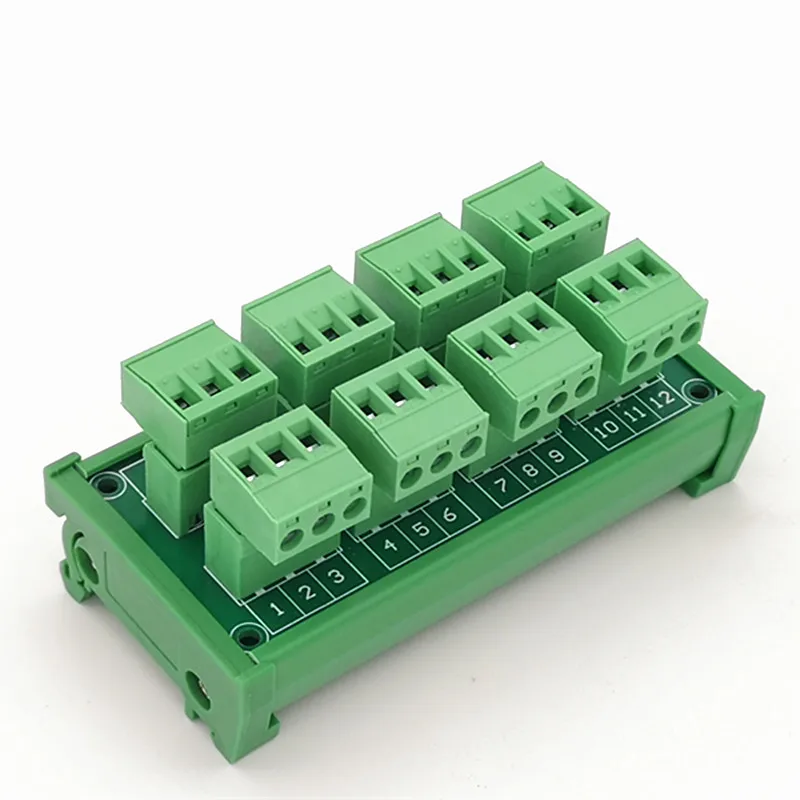 

DIN Rail Mount 15A/300V 4x3Position Screw Terminal Block Distribution Module.