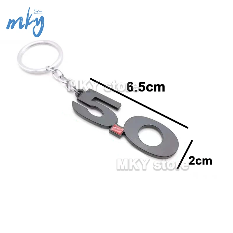 Автомобильный брелок с логотипом 5 0 кольцом для ключей цифровой Ford Mustang GT500 Cobra Land