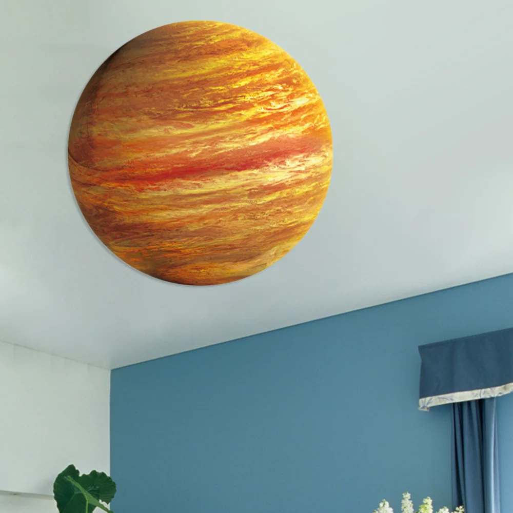 

Fluorescent Wall Stick The Universe Planet Galaxy Children Room Bedroom Luminous Wall Stickers 28x28cm (Jupiter)