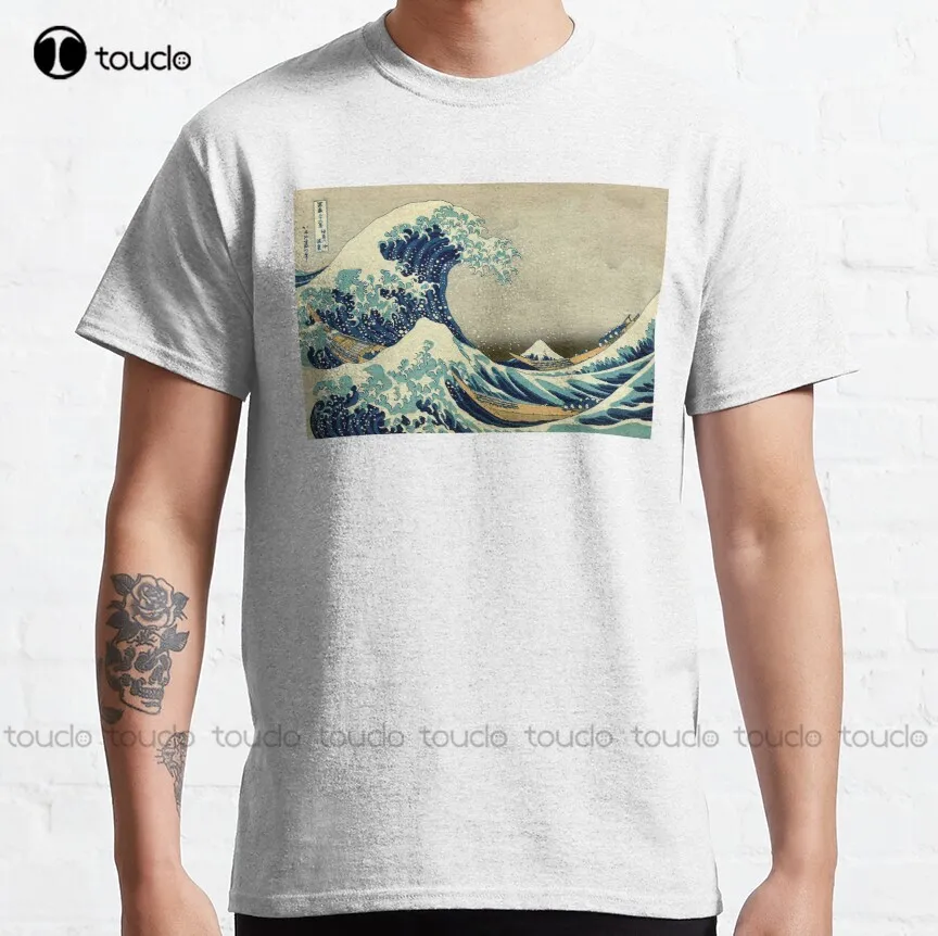 

Hokusai The Great Wave Off Kanagawa Japan Japanese Wood Block Print. Classic T-Shirt Women T Shirts Custom Aldult Teen Unisex