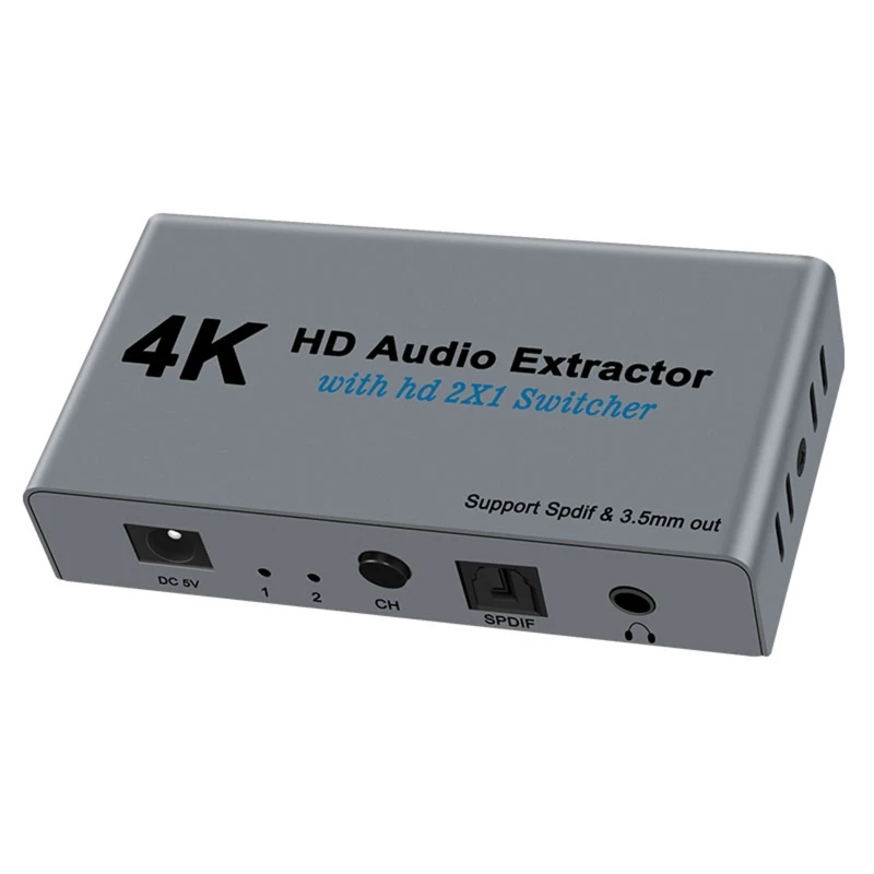 Экстрактор X7AA 4K 30 Гц 2X1 переключатель с поддержкой Spdif 3 5 мм стереоконвертер