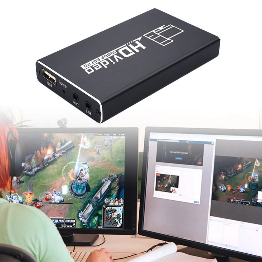 1080P 60 кадров в секунду HDMI записывающее устройство USB для видеосъемки игра Webcast