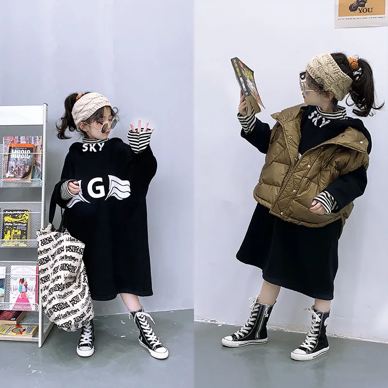 Вельветовый свитер для девочек Новинка 2019 г. зимнее детское свободное