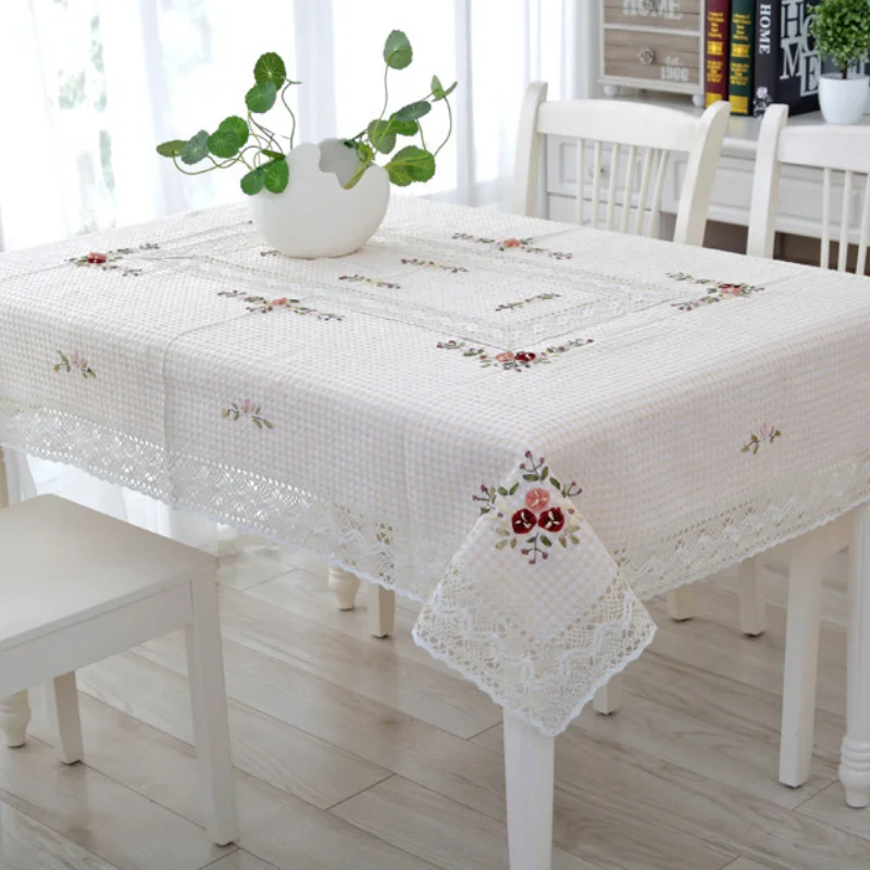 Новинка Лидер продаж элегантная скатерть ручной работы с лентой и вышивкой