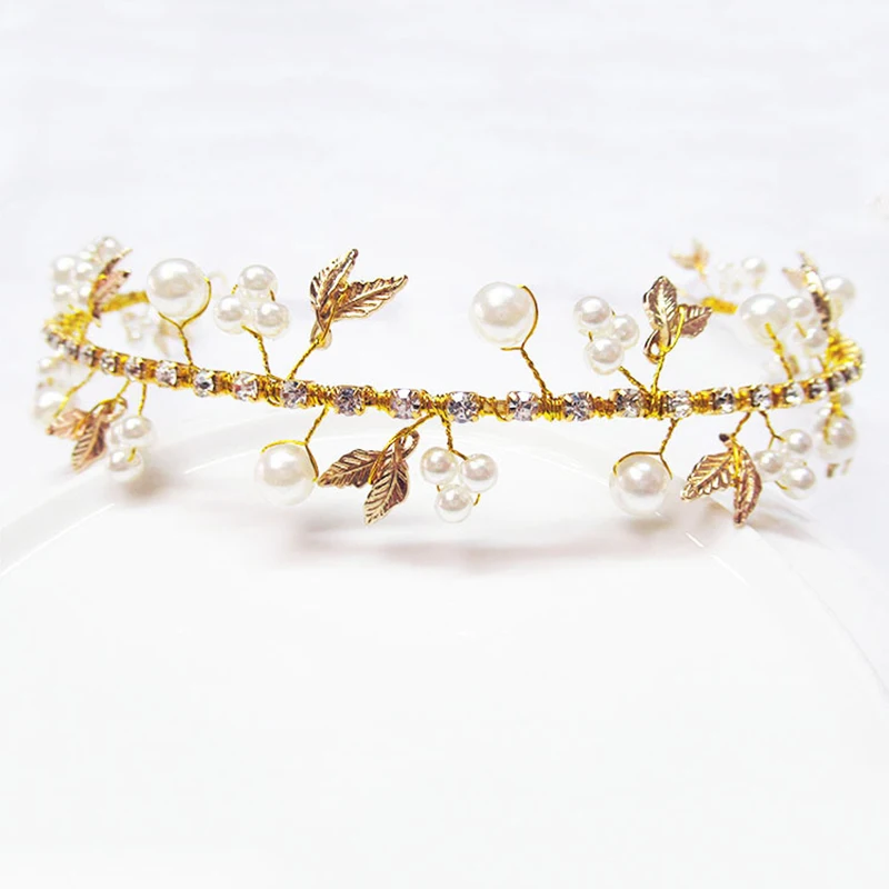 Свадебный головной убор имитация жемчуга аксессуары для волос невесты