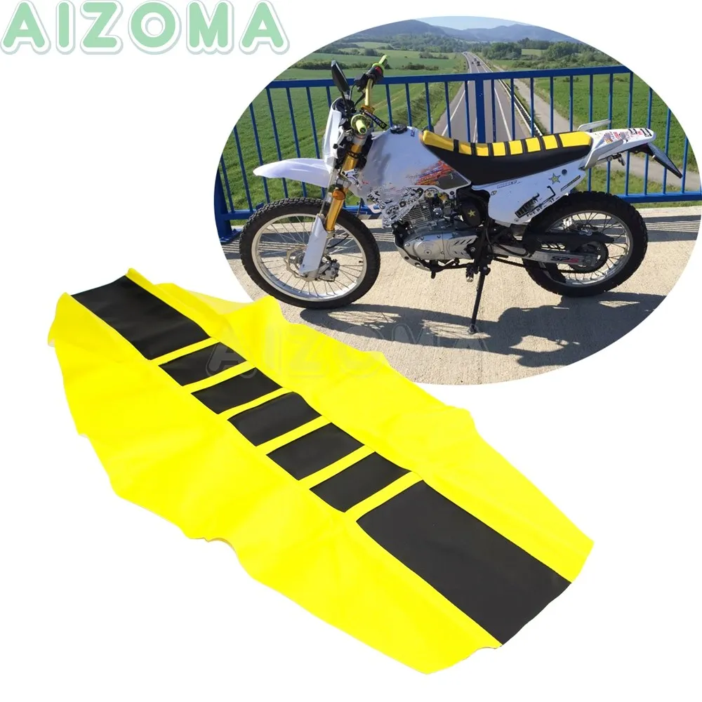 Dirt Racing Bike Yellow Soft Rubber Seat Covers For Yamaha Honda Suzuki DRZ400SM DR DRZ RM RMZ 85/125/250/350/400/450/500 Enduro