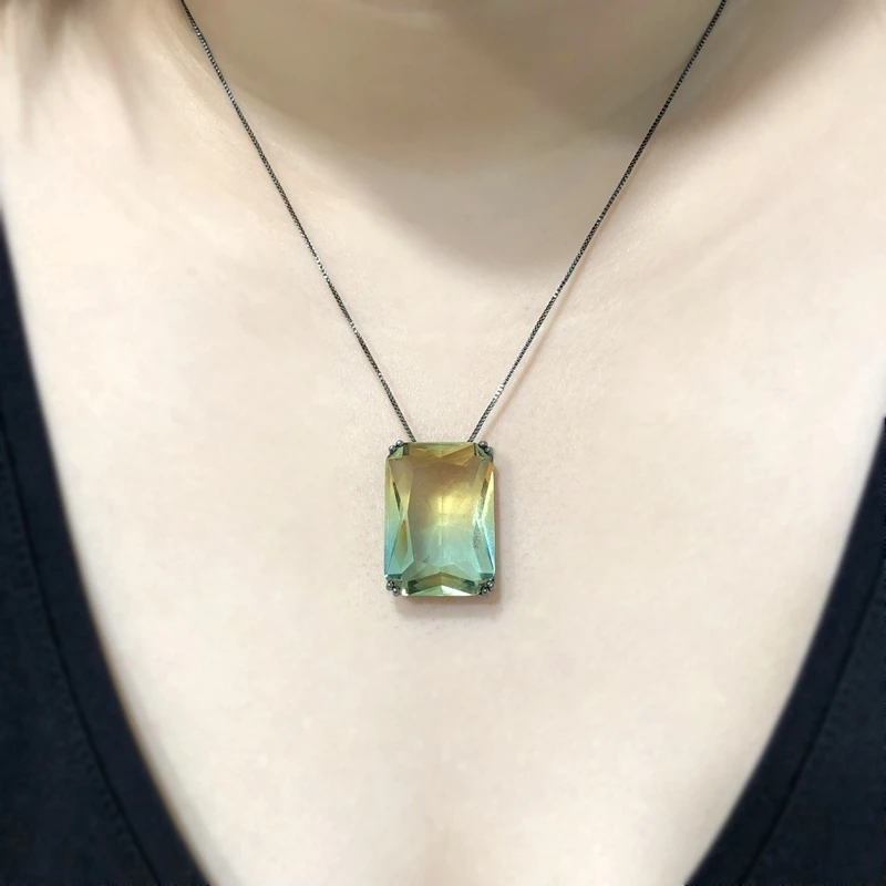 Роскошный набор геометрических украшений разноцветное большое ожерелье с