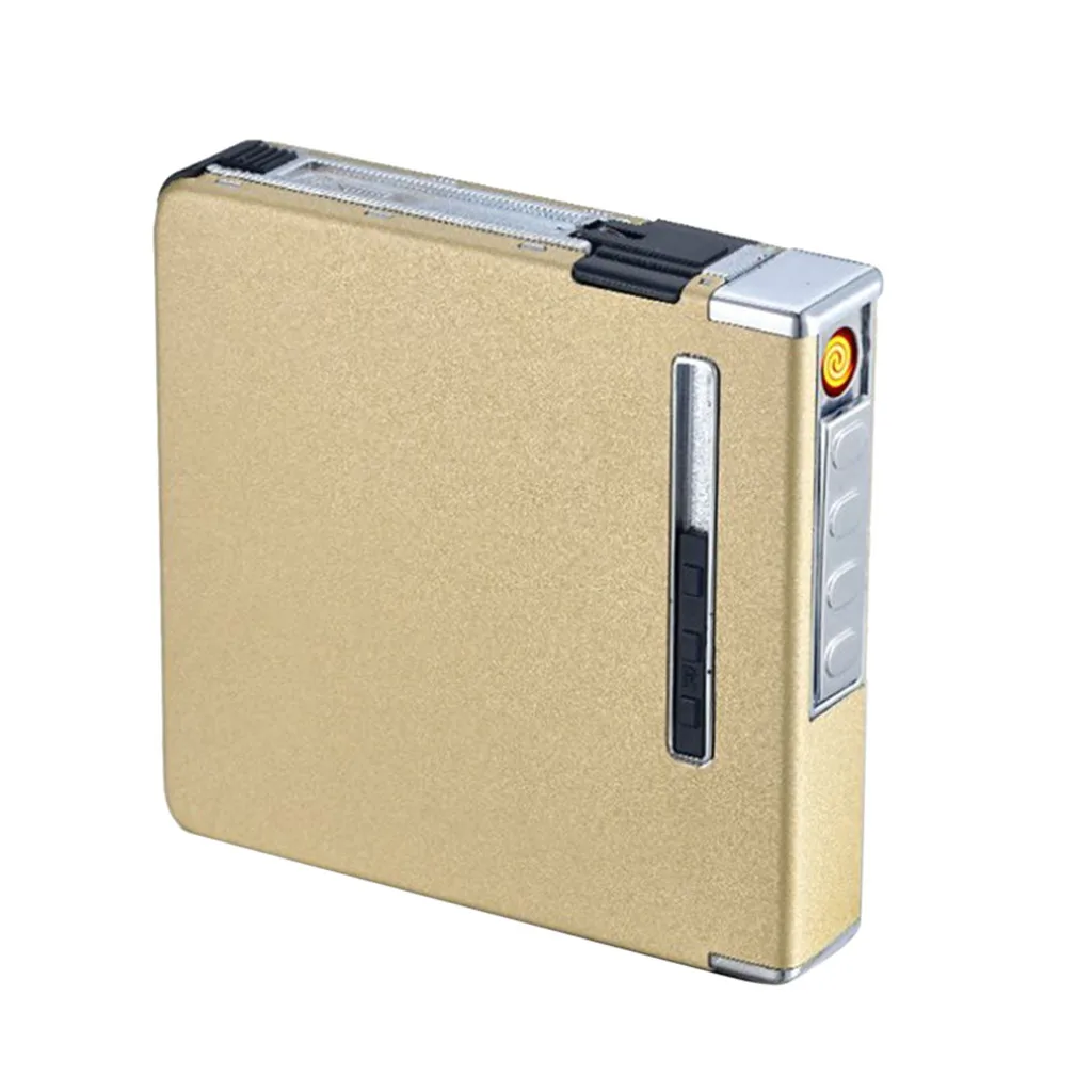 Чехол для сигарет USB перезаряжаемая Зажигалка курения беспламенная Бездымная