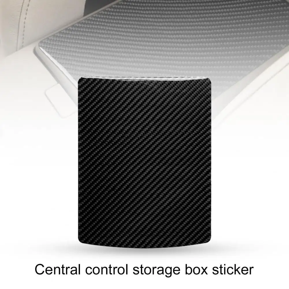 

Useful Carbon Fiber Sticker Modified Compact Car Decal Central Control Storage Box Trim Car Cover