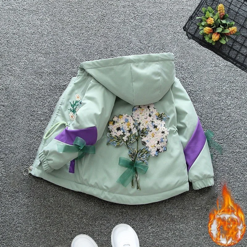 

Kids Casual Cartoon Jacket Winter Boys Hooded Outerwear Autumn Thicken Coat Children Baby Plus Velvet Clothes