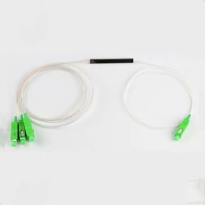 

25 PCS/Lot 1X4 PLC SC/APC SM 0.9mm High Quality 1m FTTH Fiber Optic Splitter PLC SC APC