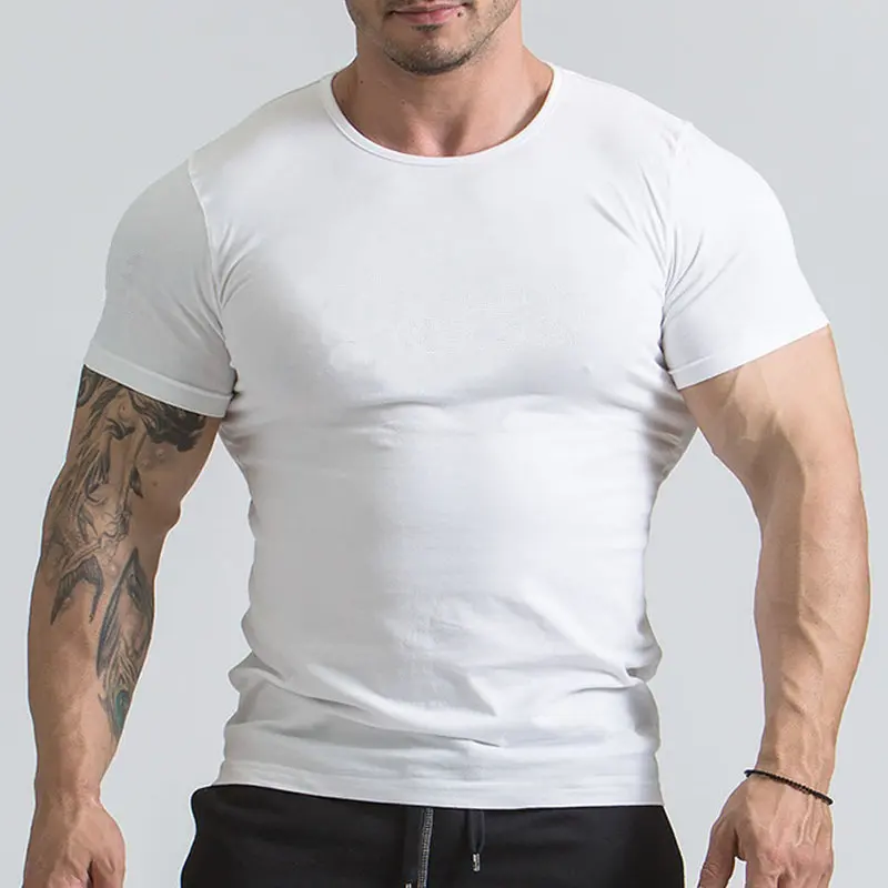Мужская модная повседневная футболка для тренажерных залов футболки