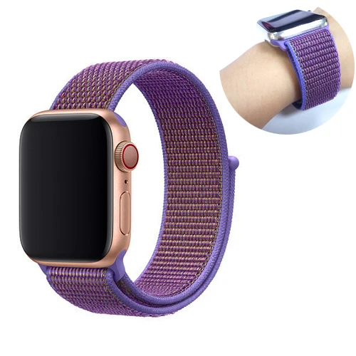 25 Ремешок для спортивных часов для apple watch, ремешок 42 мм, 38 мм, версия apple watch 5/4/3/2/1 наручных часов iwatch, ремешок 44 мм 40 мм двухслойный нейлоновый переплет ремешок для часов - Цвет ремешка: 25