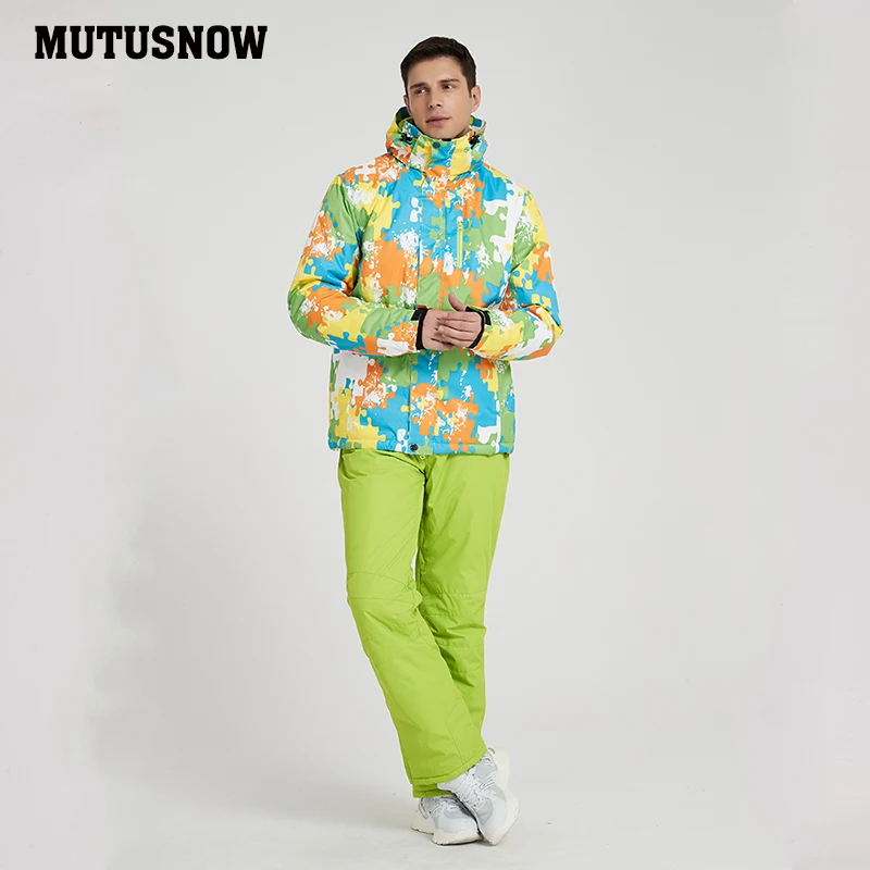 MUTUSNOW Высокое качество для мужчин мужской лыжный костюм Открытый Снег Куртки