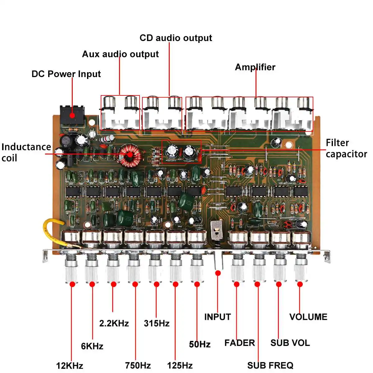 SK-779 Car Home Audio Power Amplifier 7 Channel 12V Digital Amplifer for Cars Subwoofer | Автомобили и мотоциклы