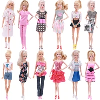 1 set newest doll dress fashion casual wear handmade girl clothes for barbies doll accessories toy baby doll russia diy gift