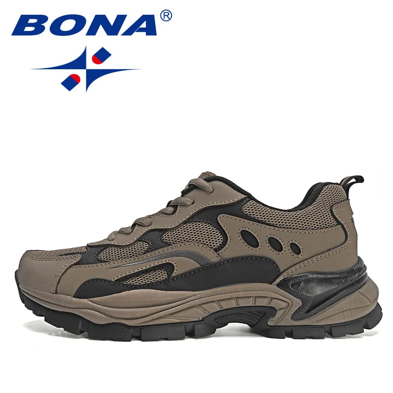 BONA 2021 New Designers Popular Sneakers Outdoor Casual Men's Shoes Fashion Lightweight Breathable Vulcanize Running Shoes Man