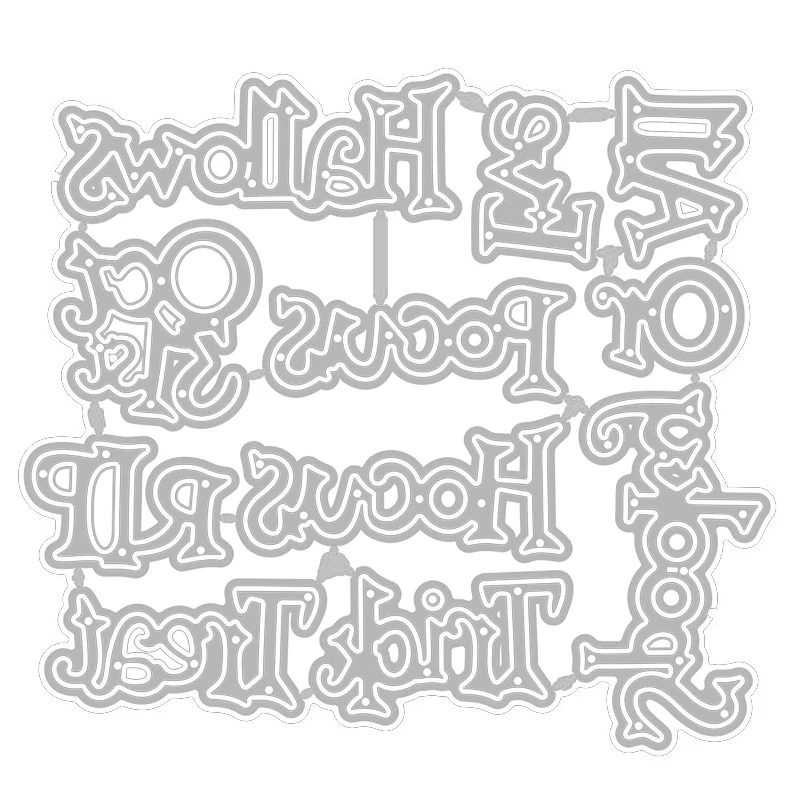 

2020 New Halloween Words Metal Cutting Dies and Trick or Treat Die Scrapbooking For Crafts Greeting Card Making No Stamps Sets