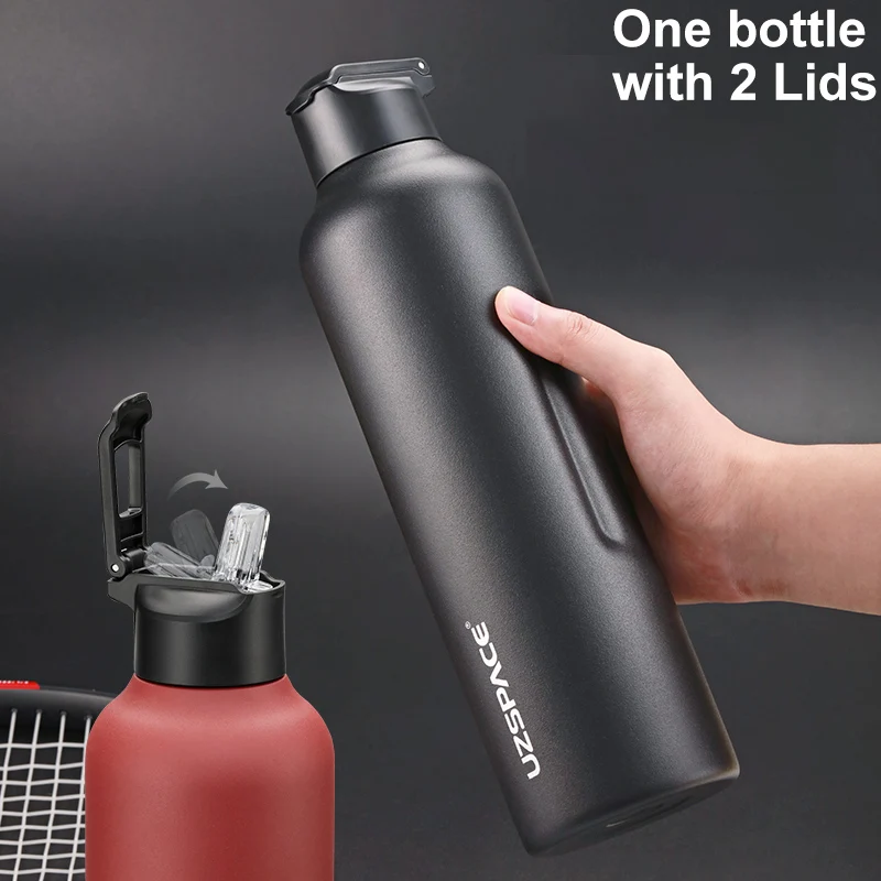 With Straw Direct Drinking 2 Lids Vacuum Flask Keeps Hot And