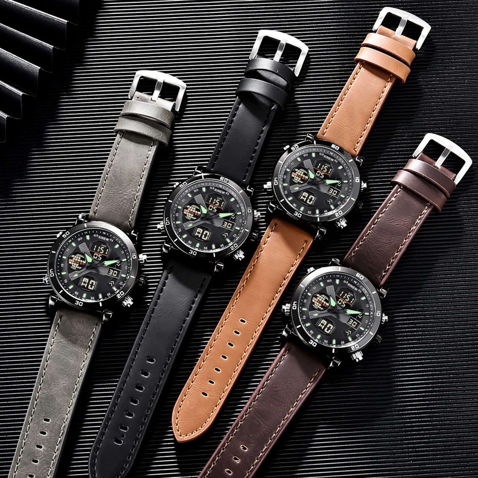 

Double Time Zone Swim Men Sports Watch Digital Calendar Quartz Wrist watches Waterproof 50M Military Clock Relogio Masculino