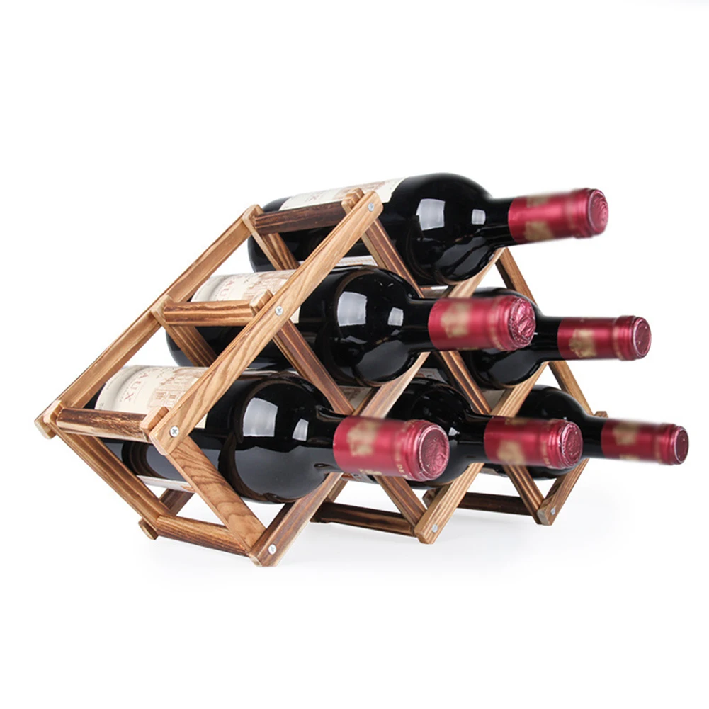 Деревянные держатели для бутылок вина креативные Практичные складные