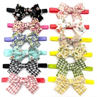 50100pcs small dog flowers design bow ties dog accessories puppy dog cat necktie adjustable dog collar pet supplies bow ties