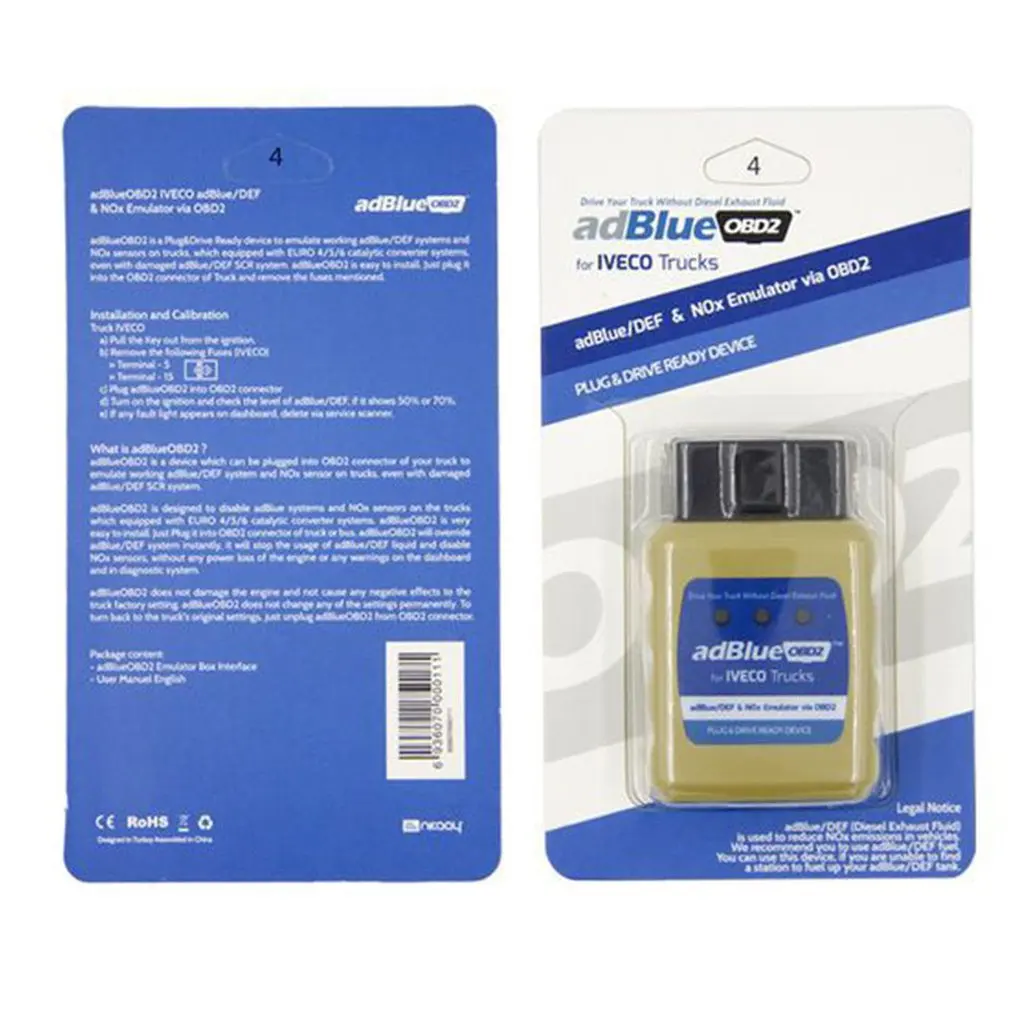 Эмулятор AdBlue NOX эмуляция AdblueOBD2 Plug & Drive готовое устройство от OBD2 Trucks Adblue для IVECO|Приборы измерения уровня| |