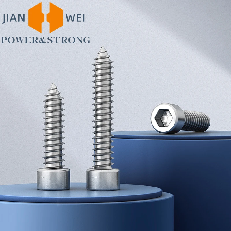 

M1.7 M2 M2.5 M3 M3.5 M4 M5 M6 304 Stainless Steel Cap Head Cup Head Hexagon Socket Tapping Screws Apply to Audio Speakers Etc