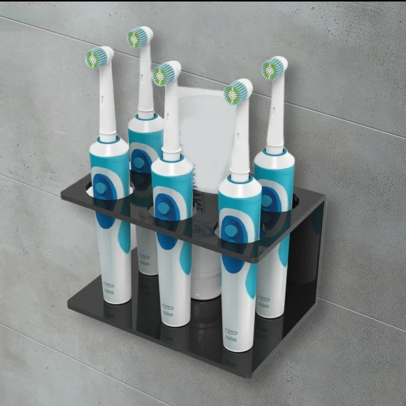 

1pcs Electric Teeth Brush Toothpaste Holder Accessories Stand Makeup Case Shaving Brush Wall-Mounted Holder Bathroom Organizer